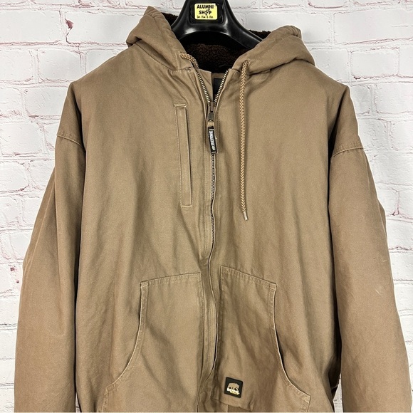 Berne outdoor chore Jacket coat Mens size 3XL Workwear Hooded Regular Fit Beige - Picture 1 of 12